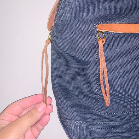 Madewell Charleston Blue Canvas Backpack - Picture 4 of 6